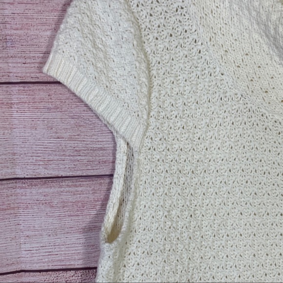 Fossil Off White Cap Sleeve Sweater Dress Medium - Picture 7 of 8